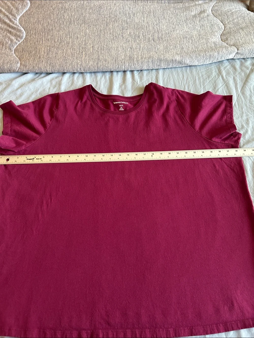 NWOT Woman Within Short Sleeve Crewneck Tee Raspberry 3X